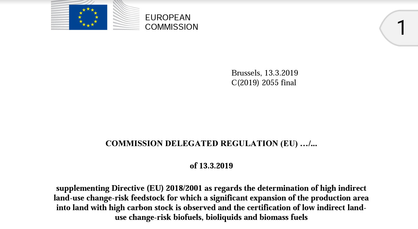 EU Delegated Act palm oil