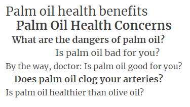 Palm oil health benefits